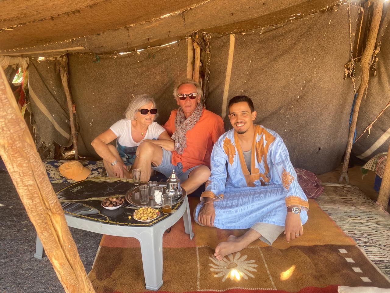 Berber hospitality - tea in a nomad tent