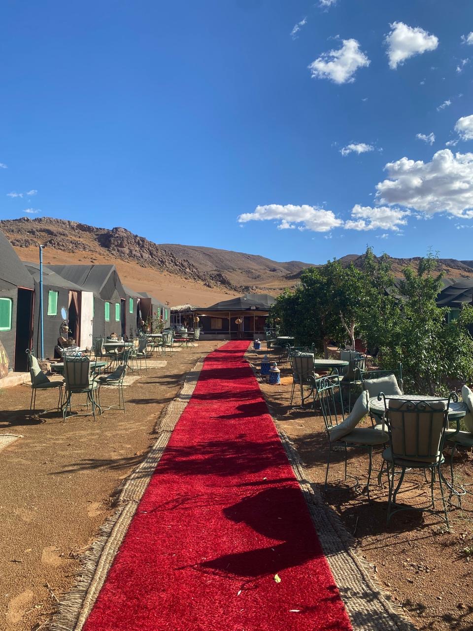 Our luxury desert camp with red carpet welcome
